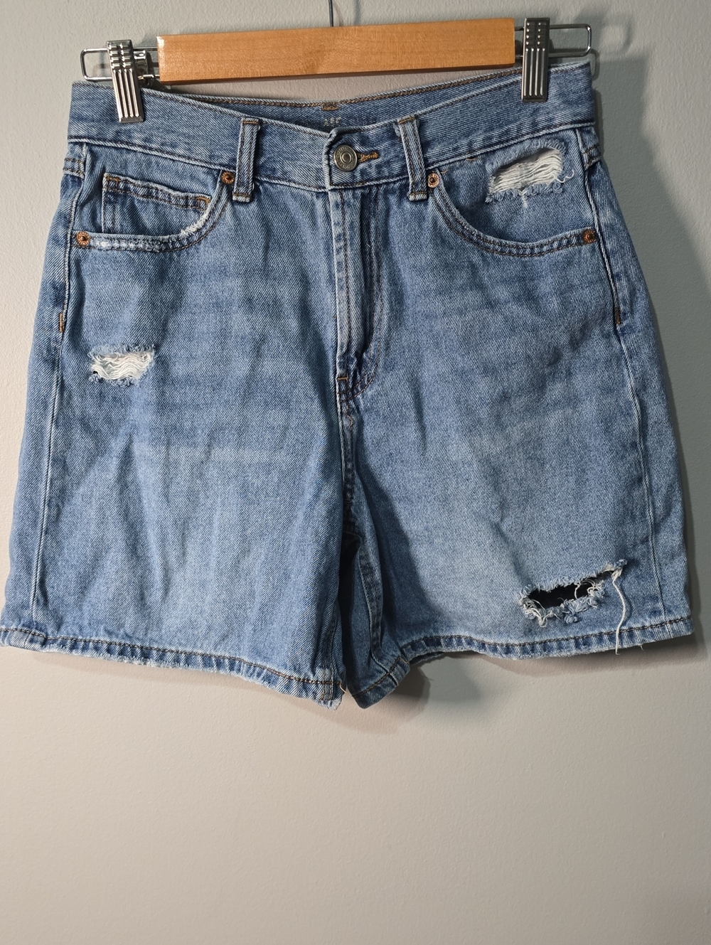 Rewash Light Blue Denim Jeans with Orange Contrast Stitching
